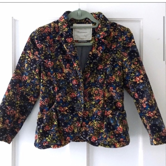 COPY - {Anthro} Cartonnier Floral Corduroy Blazer Jacket - Picture 4 of 8